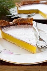 Delicious homemade lemon tart pie