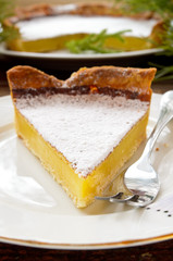 Delicious homemade lemon tart pie