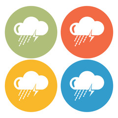 Storm with rain icon