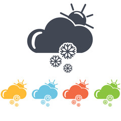Snowy weather icon