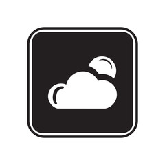 Cloudy night weather icon