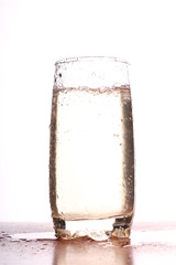 Glasses and alcoholic drink