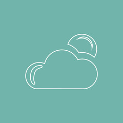 Cloudy night weather icon