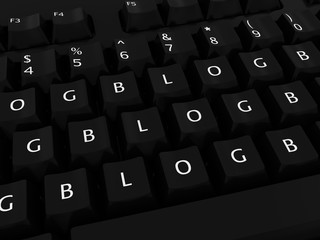 BLOG BLOG BLOG Computer Keyboard Background