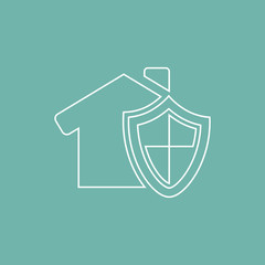 House under protection icon