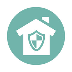 House under protection icon