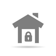 House in safety icon