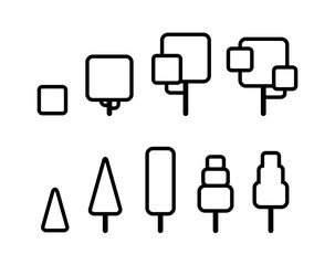 Tree line icons