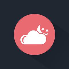 Cloudy night weather icon