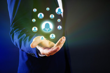 Hand with social network structure