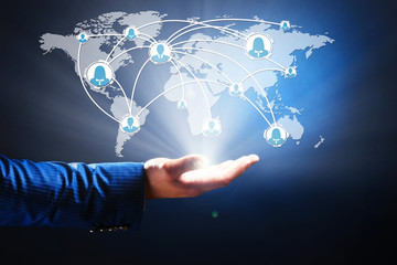 Hand with social network structure