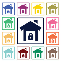 House in safety icon