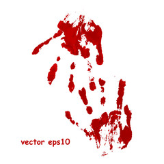 Bloody hand print 