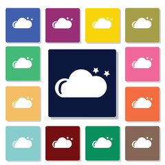 Cloudy night weather icon