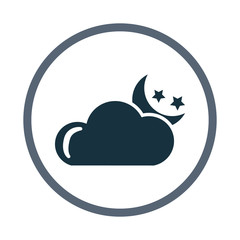 Cloudy night weather icon