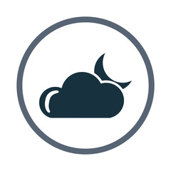 Cloudy night weather icon