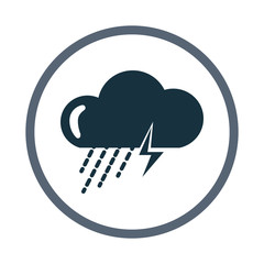 Storm with rain icon