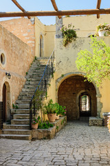 Arkadi monastery side entrance, Arkadi, Greece