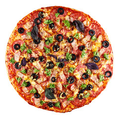 Pizza isolated on white