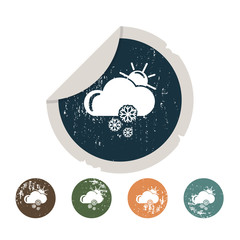 Snowy weather icon