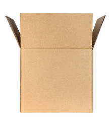 Cardboard box isolated on white