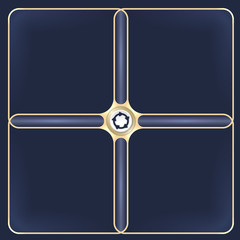 Four connected golden frames for your white text and arrows