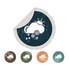 Snowy weather with rain icon