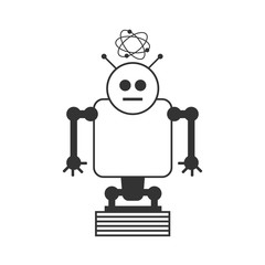 Icons silhouette of the robot