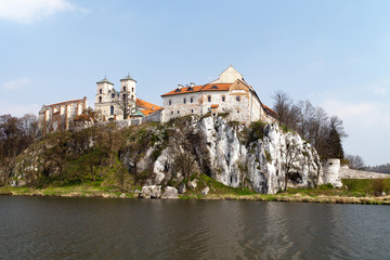 The Benedictine Abbey in Tyniec in Poland with Wisla river