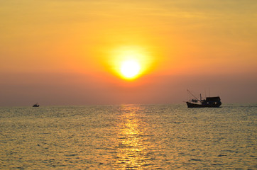 sunrise in the sea