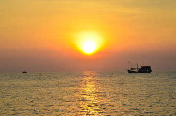 sunrise in the sea