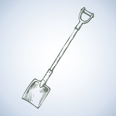Shovel. Vector drawing