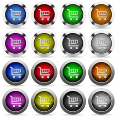 Set of color cart web buttons
