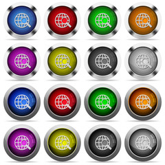 Set of color web search web buttons
