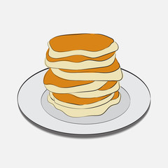 Pancake stack on a plate