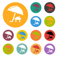 House under protection icon