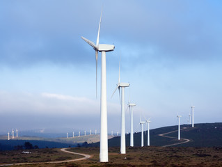 Wind farm at mountains