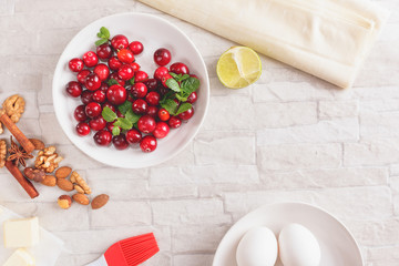 Cranberry strudel  ingredients