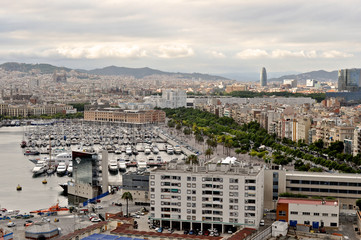 Barcelona view from cable car