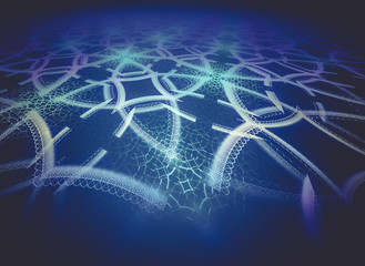 blue background design with effects of brightness and depth