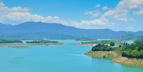 Foto op Canvas Ham Thuan lake, a destination near Dalat city with coffee garden © leekhoailang