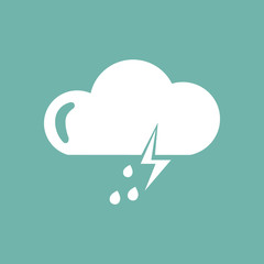 Storm with rain icon