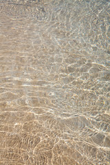 shallow water over sand