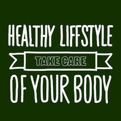 Healthy lifestyle poster.