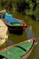 Obraz premium boats in El Plamar, la Albufera, Valencia, Spain