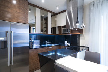Interior of a modern small kitchen