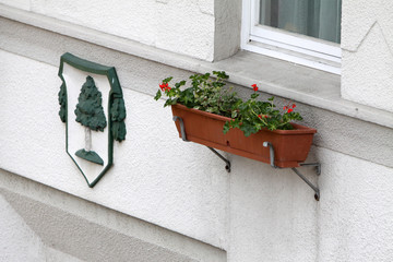 Fototapeta na wymiar Detail des Alten Rathauses in Bösingfeld