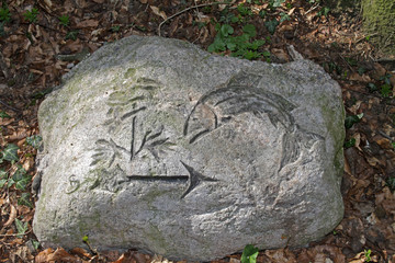 Stein auf dem Bärenkopf im Kalletal