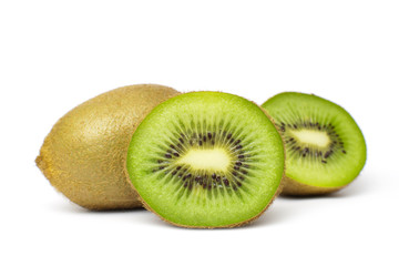 Fototapeta premium sliced kiwi fruit isolated on white background