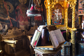 Interior of monastery. Meteora, Greece
